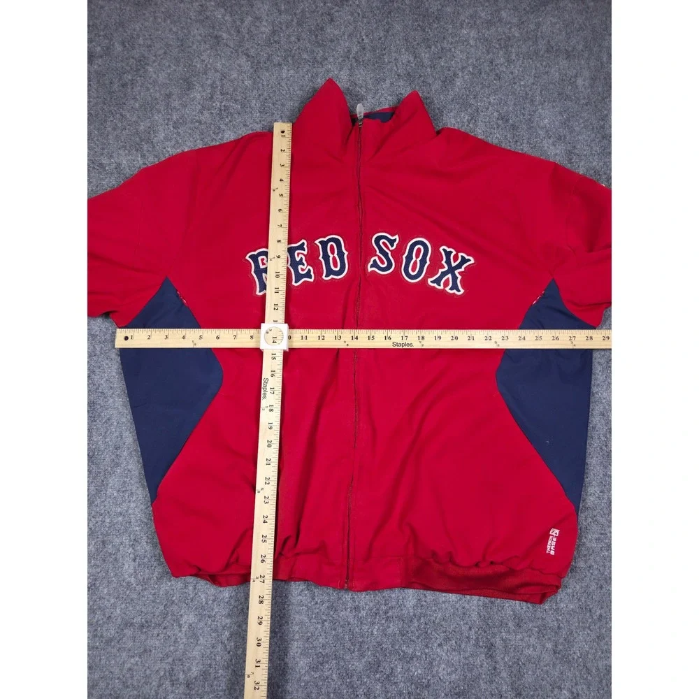 Boston Red Sox Jacket Mens XL Majestic Red Full Zip Therma Base Authentic MLB